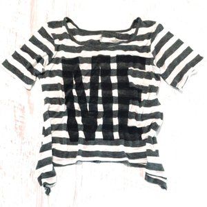 Pre-🖤 Stranded Striped Burnout Tee